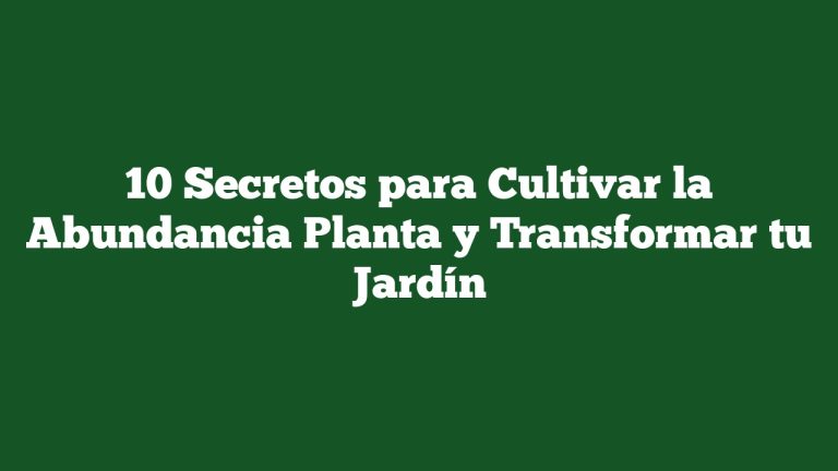 Imagen de 10 Secretos para Cultivar la Abundancia Planta y Transformar tu Jardín 10 Secretos para Cultivar la Abundancia Planta y Transformar tu Jardín