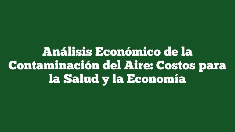 Imagen de Análisis Económico de la Contaminación del Aire: Costos para la Salud y la Economía Análisis Económico de la Contaminación del Aire: Costos para la Salud y la Economía