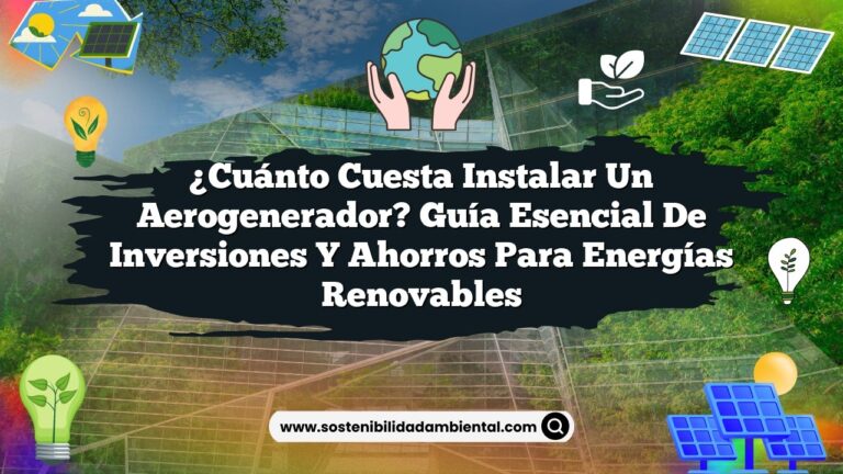 ¿Cuánto Cuesta Instalar un Aerogenerador? Guía Esencial de Inversiones y Ahorros para Energías Renovables