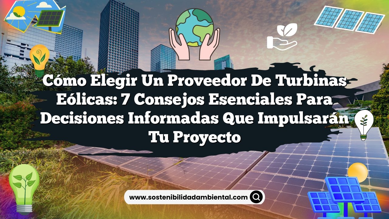 Cómo Elegir un Proveedor de Turbinas Eólicas: 7 Consejos Esenciales para Decisiones Informadas que Impulsarán tu Proyecto