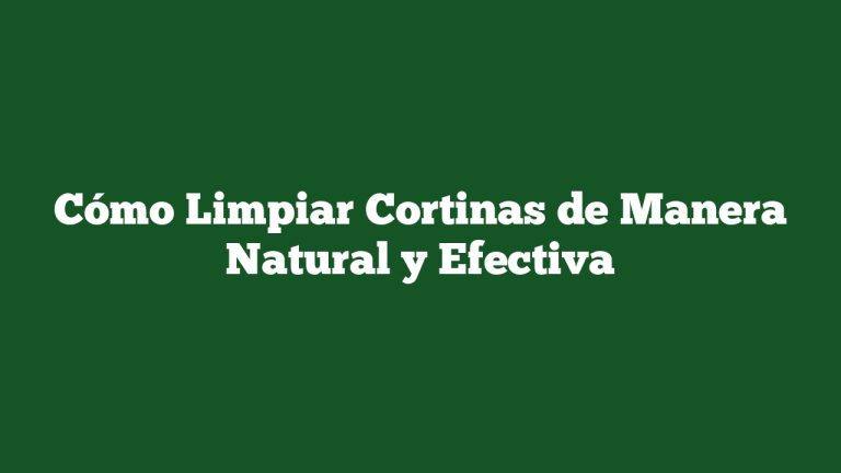 Imagen de Cómo Limpiar Cortinas de Manera Natural y Efectiva Cómo Limpiar Cortinas de Manera Natural y Efectiva