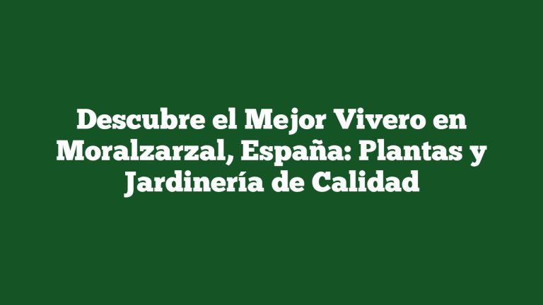 Imagen de Descubre el Mejor Vivero en Moralzarzal, España: Plantas y Jardinería de Calidad Descubre el Mejor Vivero en Moralzarzal, España: Plantas y Jardinería de Calidad