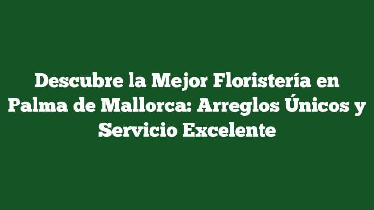 Imagen de Descubre la Mejor Floristería en Palma de Mallorca: Arreglos Únicos y Servicio Excelente Descubre la Mejor Floristería en Palma de Mallorca: Arreglos Únicos y Servicio Excelente