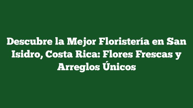 Imagen de Descubre la Mejor Floristería en San Isidro, Costa Rica: Flores Frescas y Arreglos Únicos Descubre la Mejor Floristería en San Isidro, Costa Rica: Flores Frescas y Arreglos Únicos