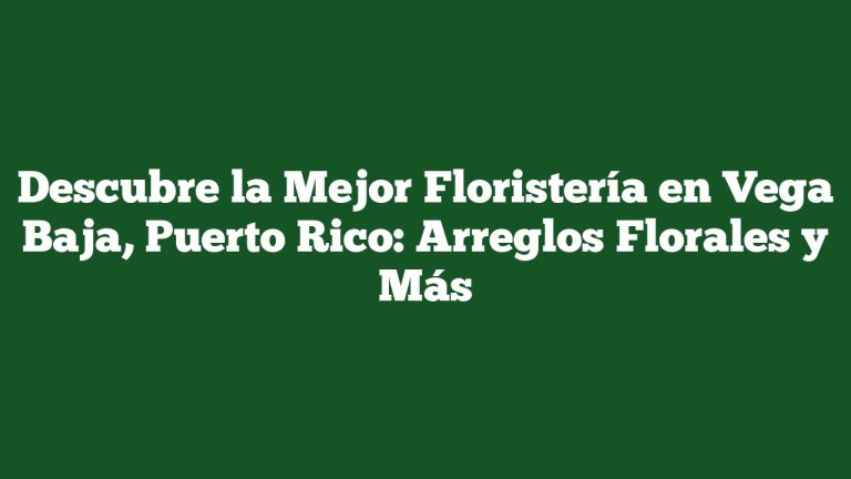 Imagen de Descubre la Mejor Floristería en Vega Baja, Puerto Rico: Arreglos Florales y Más Descubre la Mejor Floristería en Vega Baja, Puerto Rico: Arreglos Florales y Más
