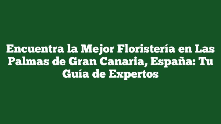 Imagen de Encuentra la Mejor Floristería en Las Palmas de Gran Canaria, España: Tu Guía de Expertos Encuentra la Mejor Floristería en Las Palmas de Gran Canaria, España: Tu Guía de Expertos