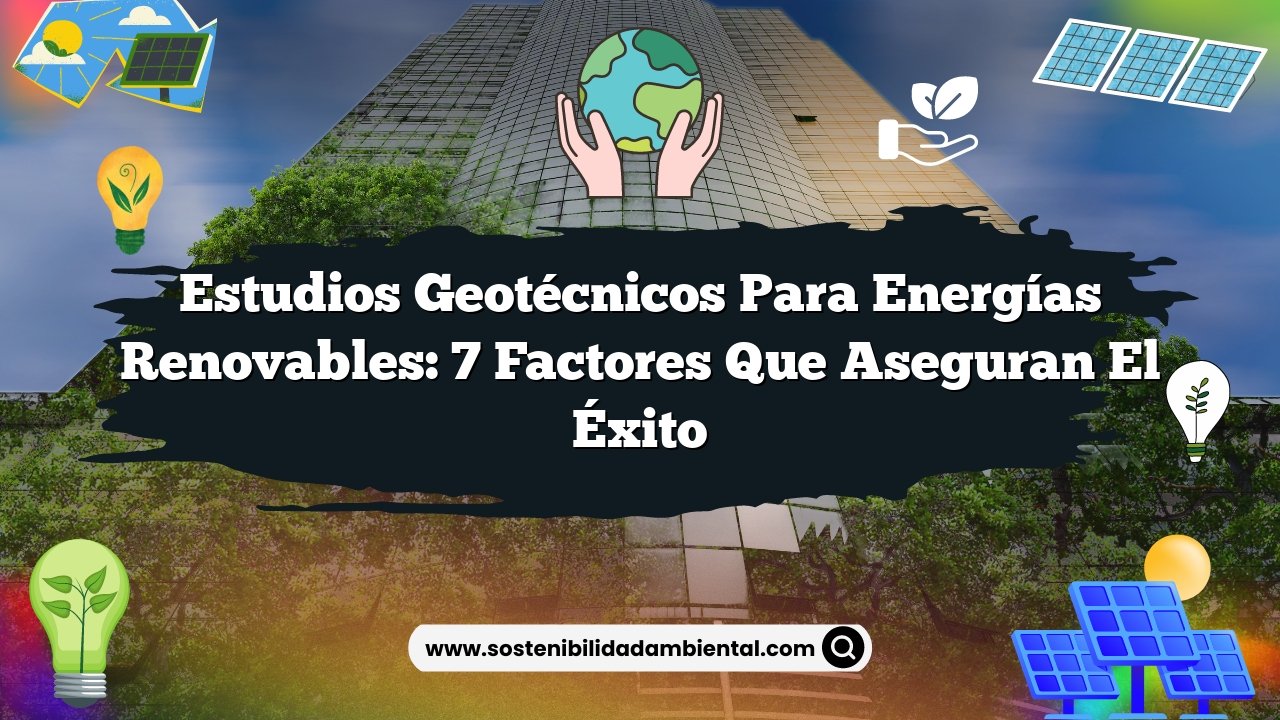 Estudios Geotécnicos para Energías Renovables: 7 Factores que Aseguran el Éxito