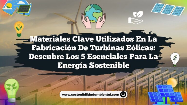 Materiales Clave Utilizados en la Fabricación de Turbinas Eólicas: Descubre los 5 Esenciales para la Energía Sostenible