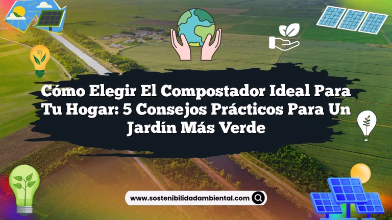Cómo Elegir el Compostador Ideal para Tu Hogar: 5 Consejos Prácticos para un Jardín Más Verde
