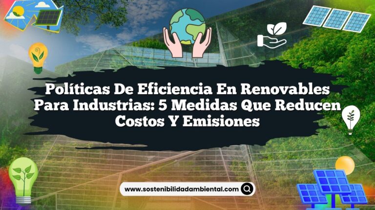 Políticas de Eficiencia en Renovables para Industrias: 5 Medidas que Reducen Costos y Emisiones
