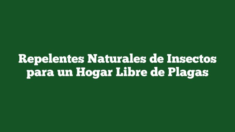 Imagen de Repelentes Naturales de Insectos para un Hogar Libre de Plagas Repelentes Naturales de Insectos para un Hogar Libre de Plagas